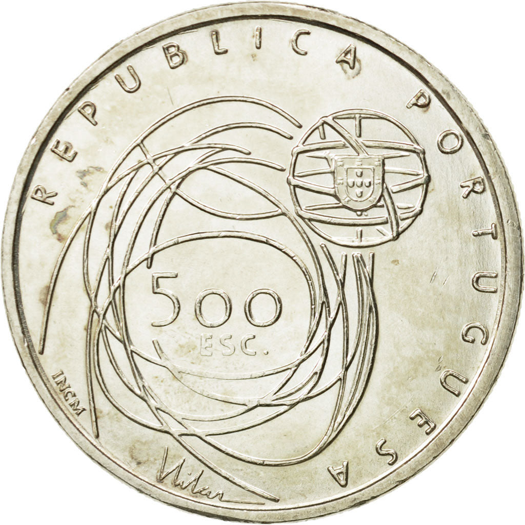 Coin, Portugal, 500 Escudos, 2001, Lisbon, MS(63), Silver, KM:733
