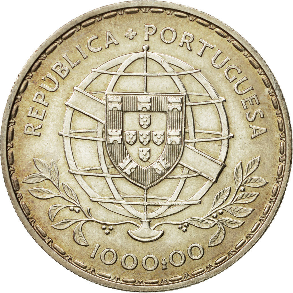 Coin, Portugal, 1000 Escudos, 1980, MS(63), Silver, KM:611
