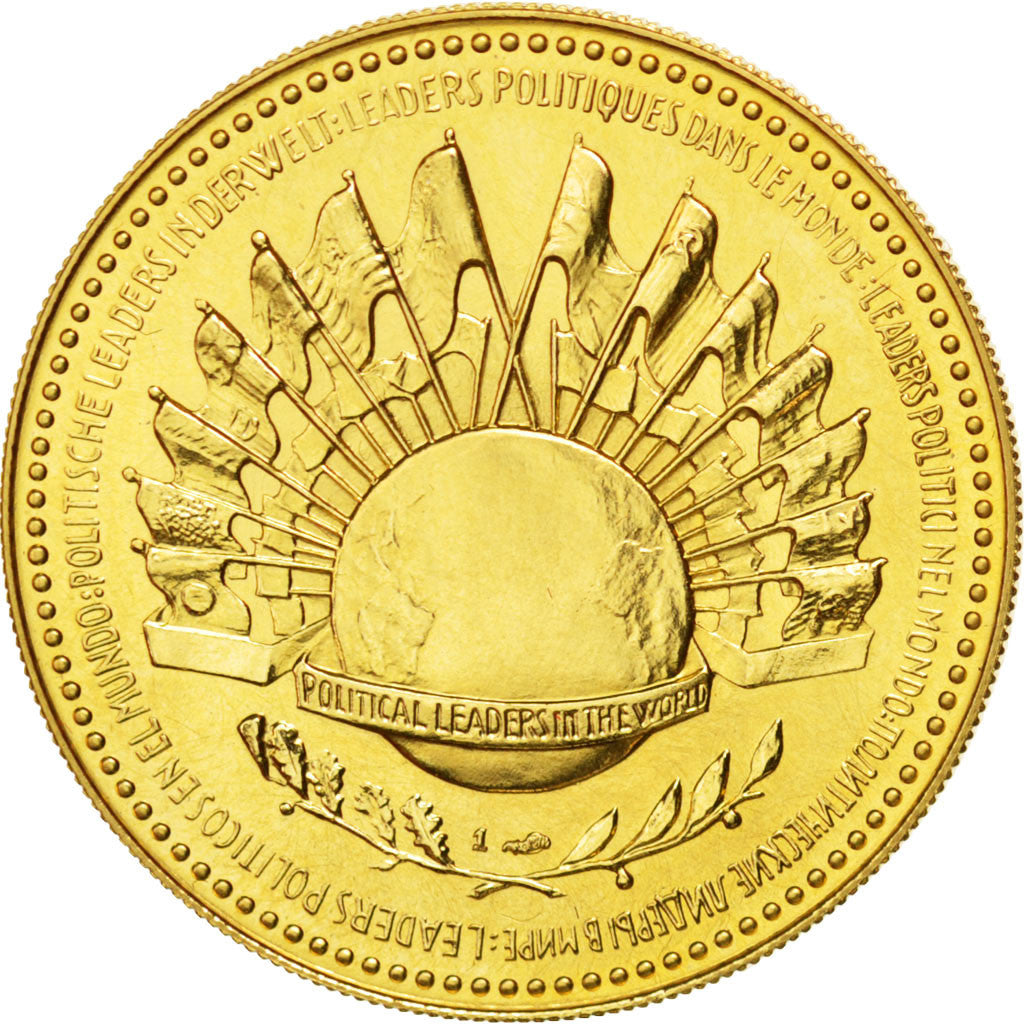 FRANCE, French Fifth Republic, Medal, 1980, MS(63), Gold, 30, 15.02