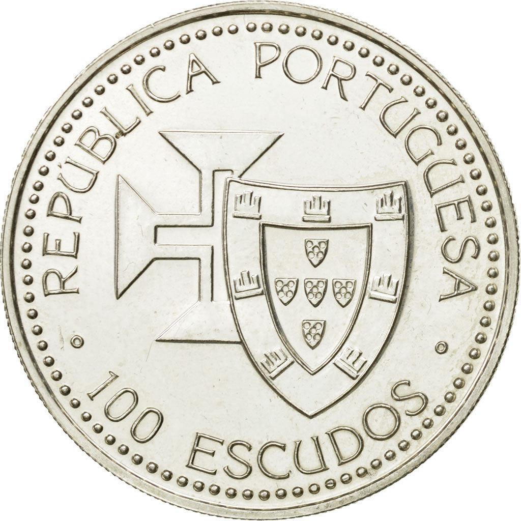 Coin, Portugal, 100 Escudos, 1989, AU(55-58), Copper-nickel, KM:647