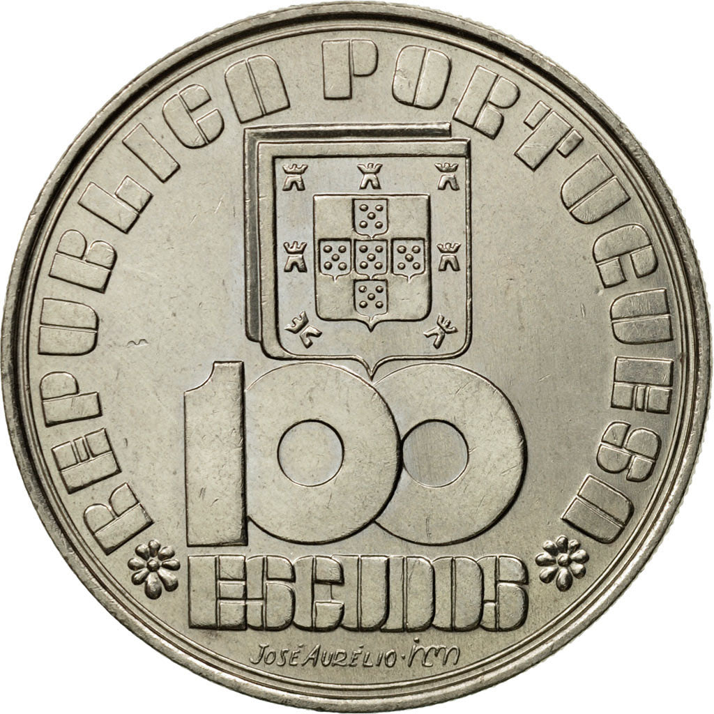 Coin, Portugal, 100 Escudos, 1985, MS(60-62), Copper-nickel, KM:628