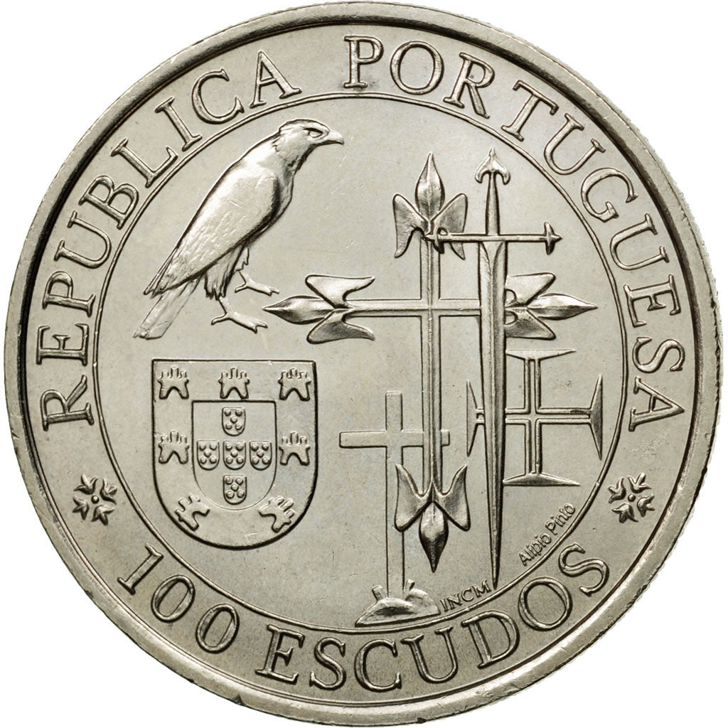 Coin, Portugal, 100 Escudos, 1985, AU(55-58), Copper-nickel, KM:629
