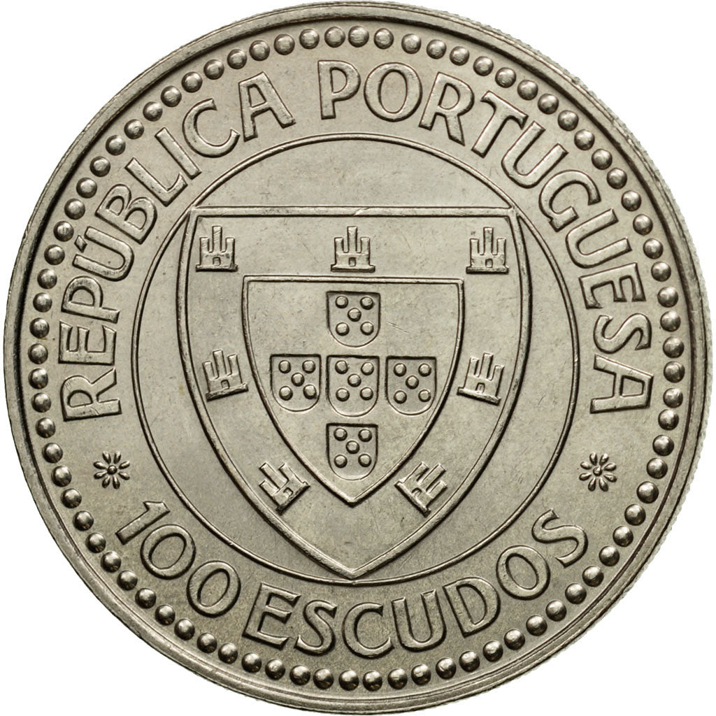 Coin, Portugal, 100 Escudos, 1987, MS(63), Copper-nickel, KM:639