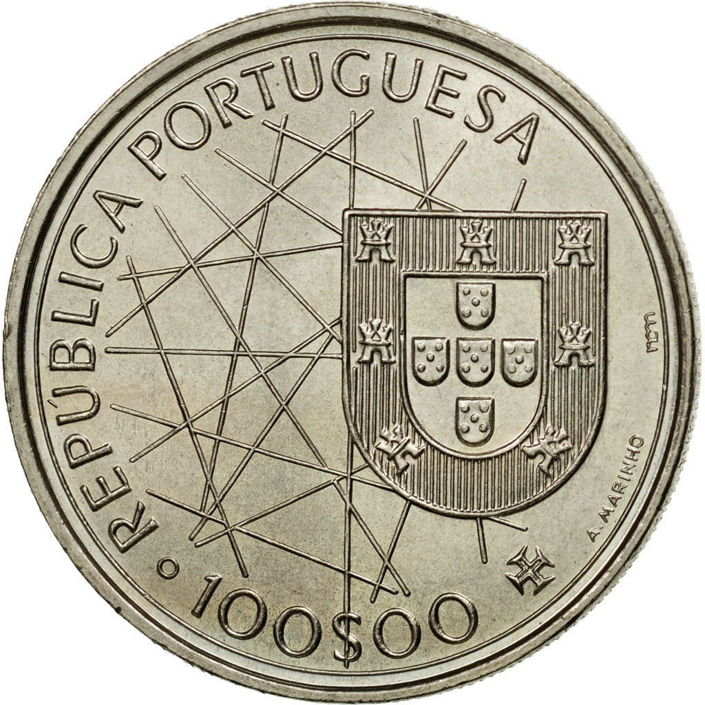 Coin, Portugal, 100 Escudos, 1989, MS(63), Copper-nickel, KM:648