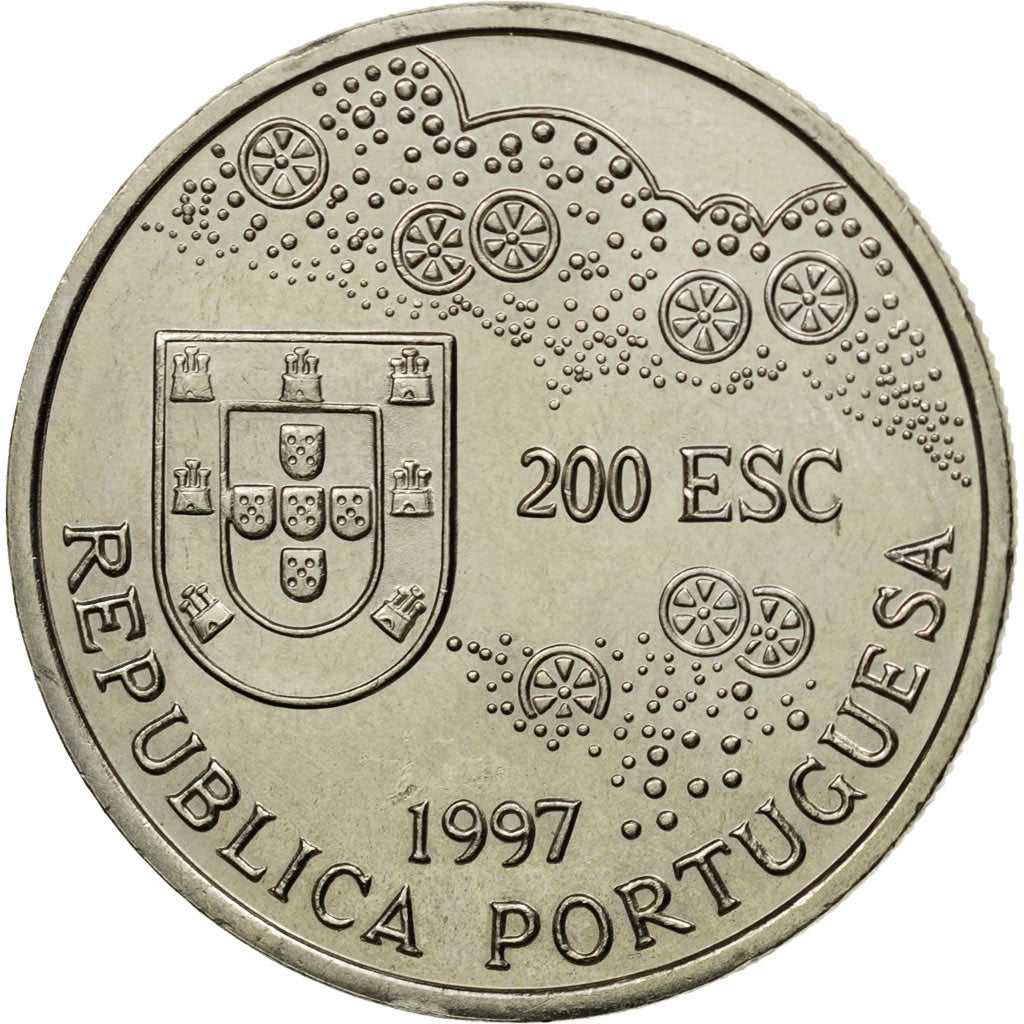 Coin, Portugal, 200 Escudos, 1997, MS(63), Copper-nickel, KM:698