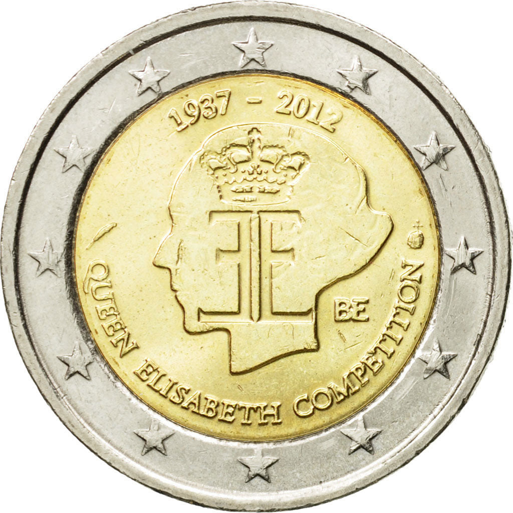 Belgia, 2 Euro, Queen Elisabeth, 2012, MS(60-62), Bimetaliczny