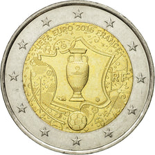 France, 2 Euro, UEFA Euro 2016, 2016, MS(60-62), Bi-Metallic