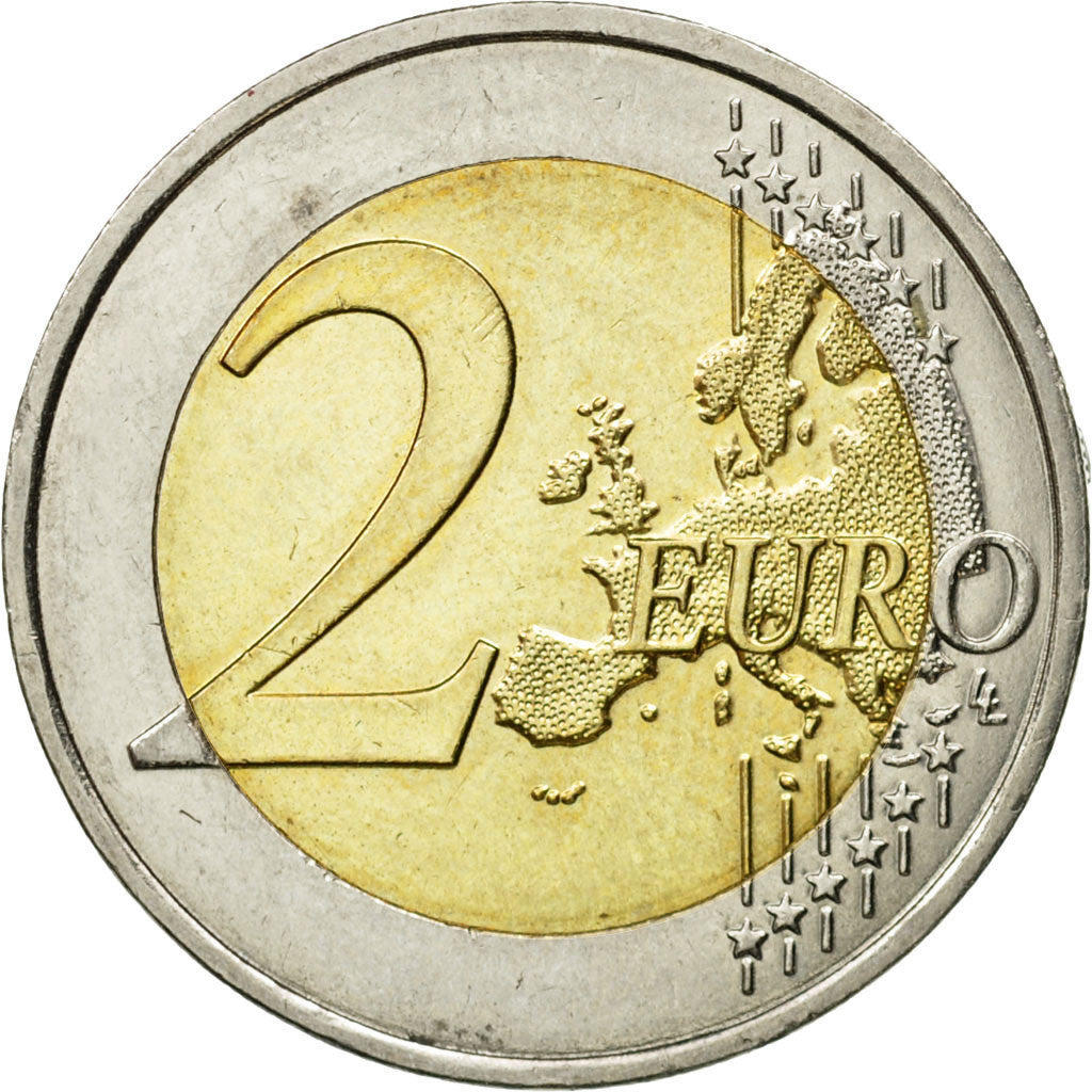 France, 2 Euro, UEFA Euro 2016, 2016, MS(60-62), Bi-Metallic