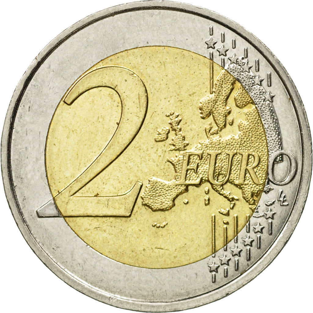 France, 2 Euro, UEFA Euro 2016, 2016, EF(40-45), Bi-Metallic