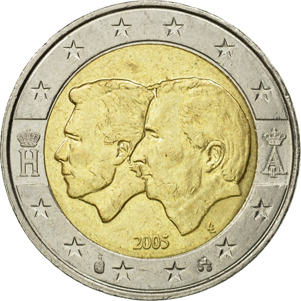 Belgium, 2 Euro, Union B-L, 2005, AU(50-53), Bi-Metallic, KM:240