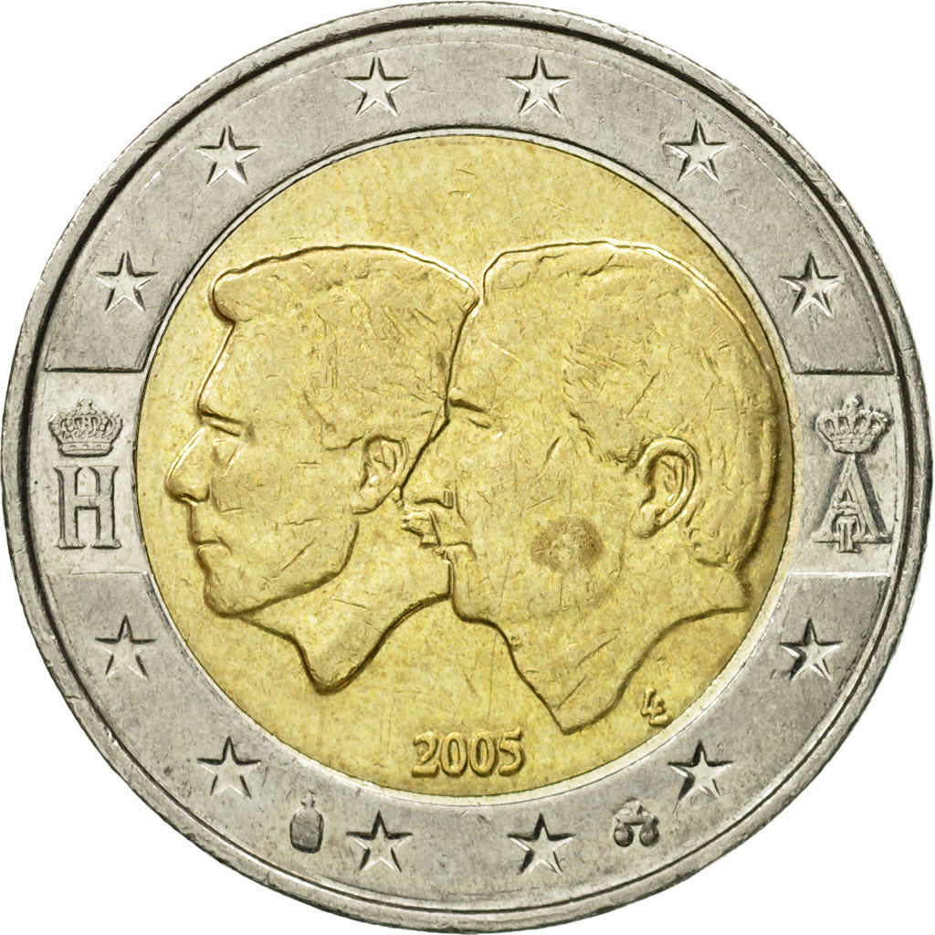 Belgium, 2 Euro, Union B-L, 2005, AU(50-53), Bi-Metallic, KM:240