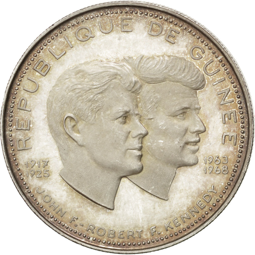 GUINEA, 200 Francs, 1969, KM #10, MS(65-70), Silver, 11.71