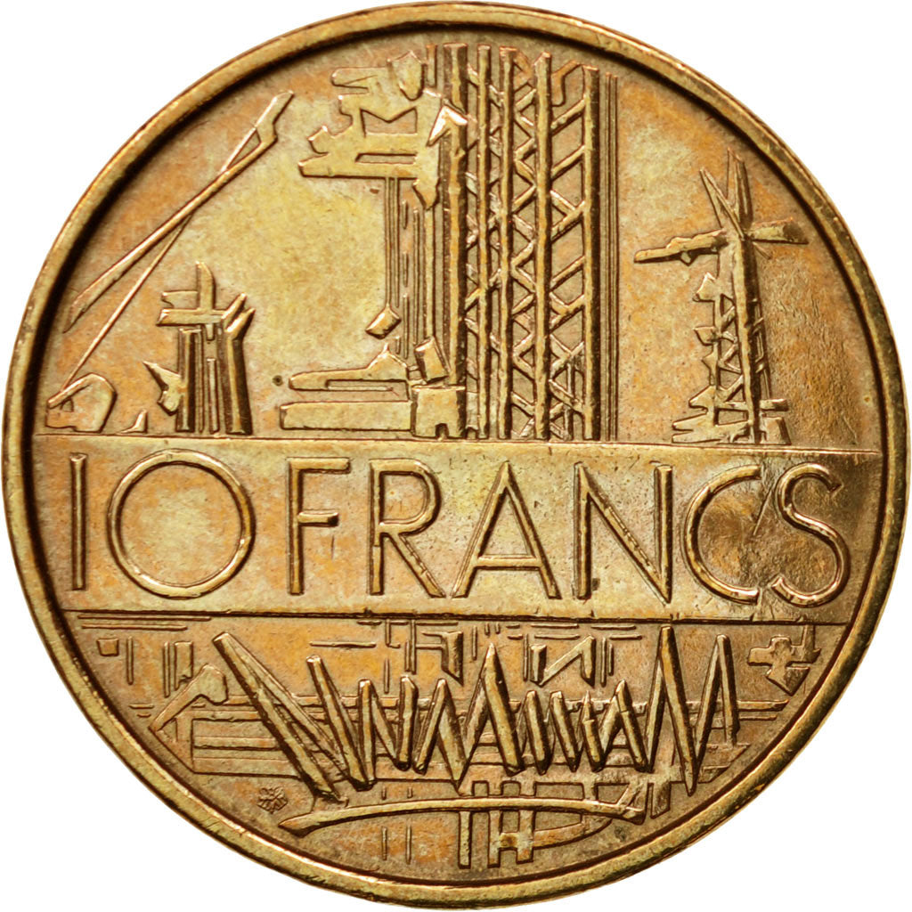 Coin, France, Mathieu, 10 Francs, 1974, Paris, MS(60-62), Nickel-brass, KM:940