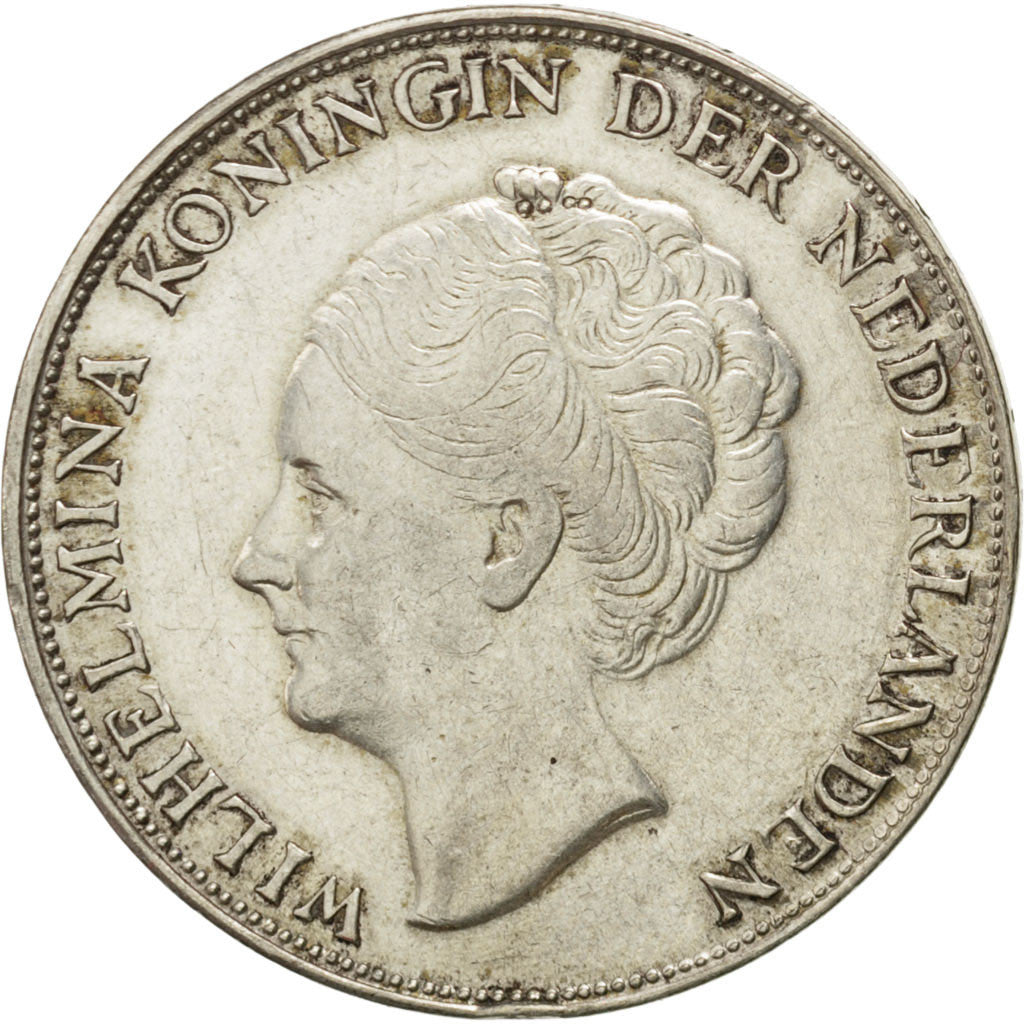 CURACAO, Gulden, 1944, Denver, KM #45, AU(55-58), Silver, 28, 10.03