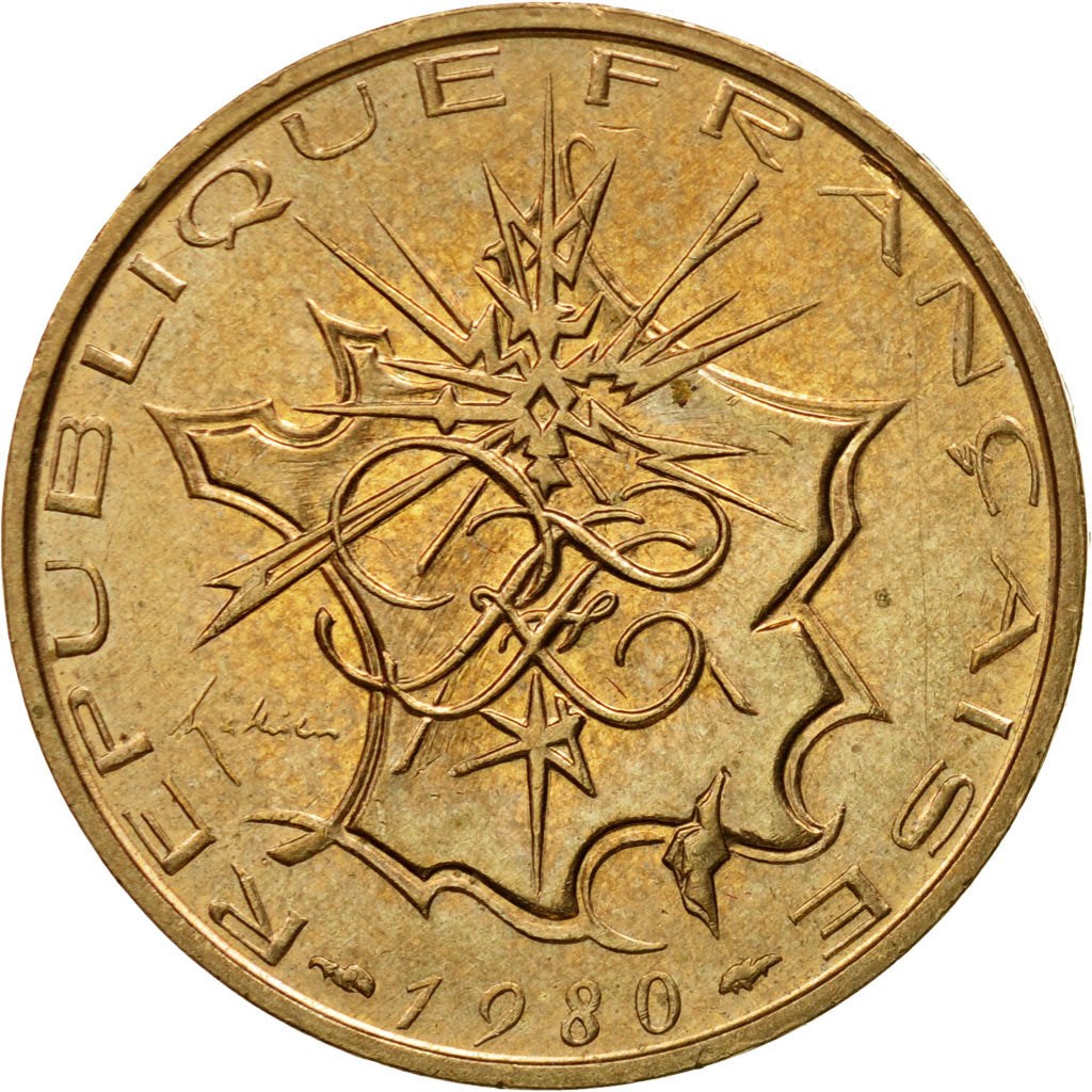 Coin, France, Mathieu, 10 Francs, 1980, Paris, MS(60-62), Nickel-brass, KM:940