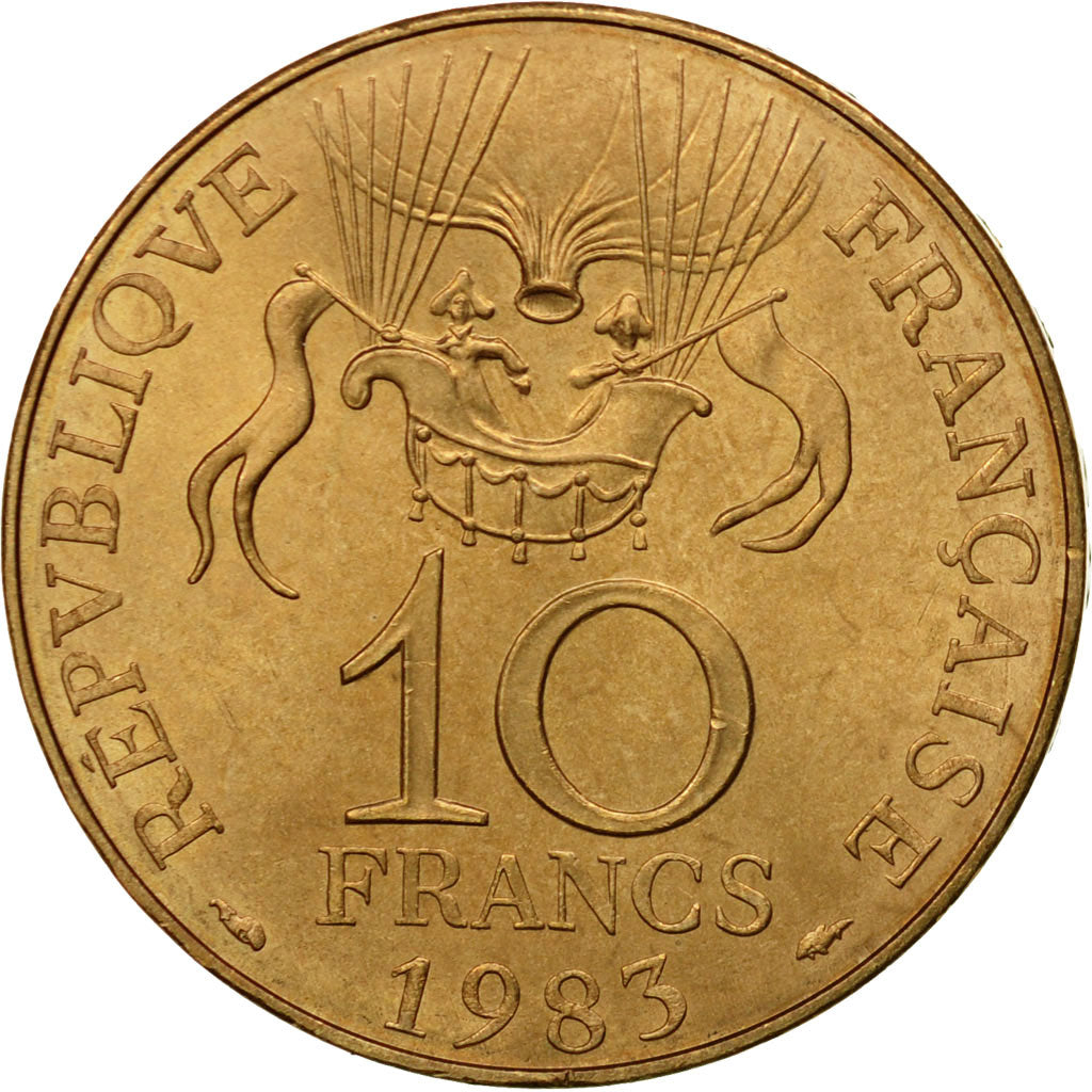 Coin, France, La conquête, 10 Francs, 1983, Paris, MS(60-62), Nickel-Bronze