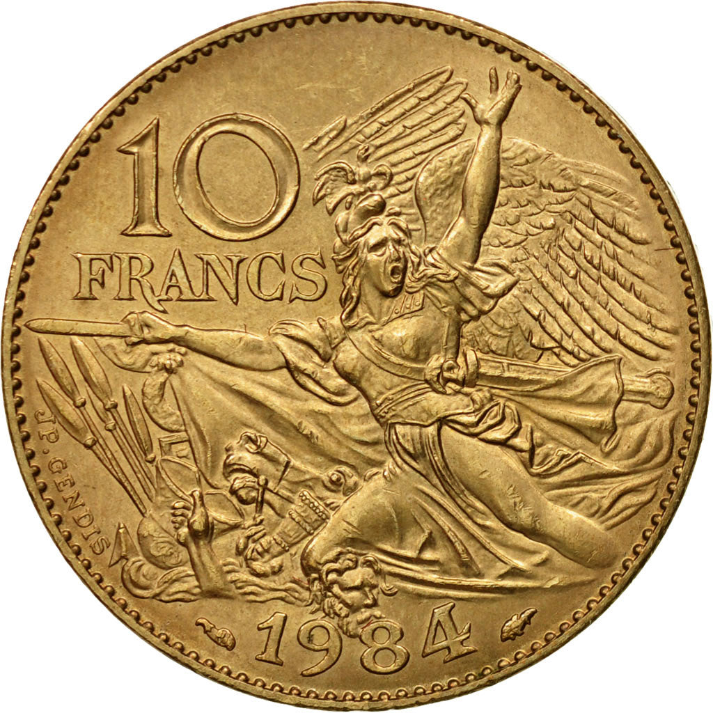 Coin, France, François Rude, 10 Francs, 1984, Paris, MS(63), Nickel-Bronze