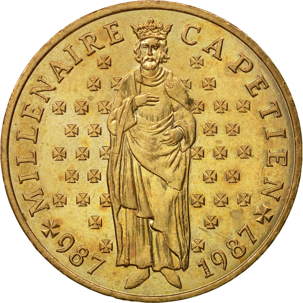 Coin, France, Hugues Capet, 10 Francs, 1987, Paris, MS(60-62), Silver, KM:961