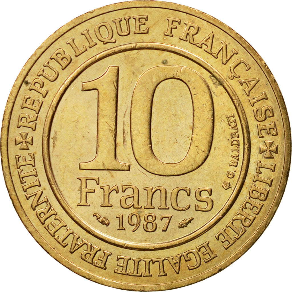 Coin, France, Hugues Capet, 10 Francs, 1987, Paris, MS(60-62), Silver, KM:961