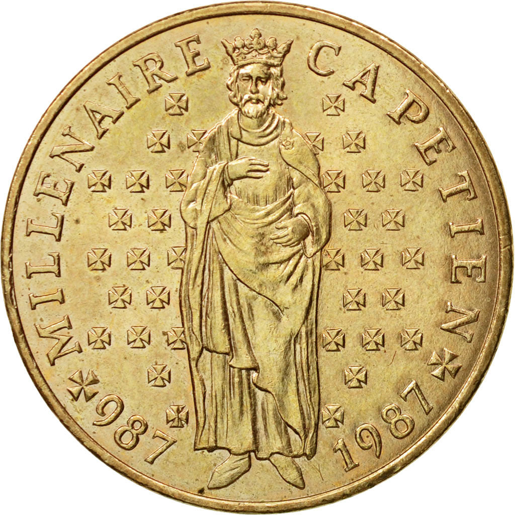 Coin, France, Hugues Capet, 10 Francs, 1987, Paris, MS(63), Silver, KM:961