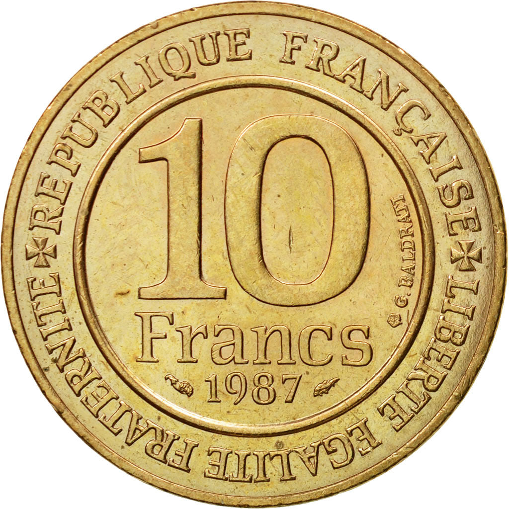 Moneta, Francia, Hugues Capet, 10 Francs, 1987, Paris, SPL, Argento, KM:961