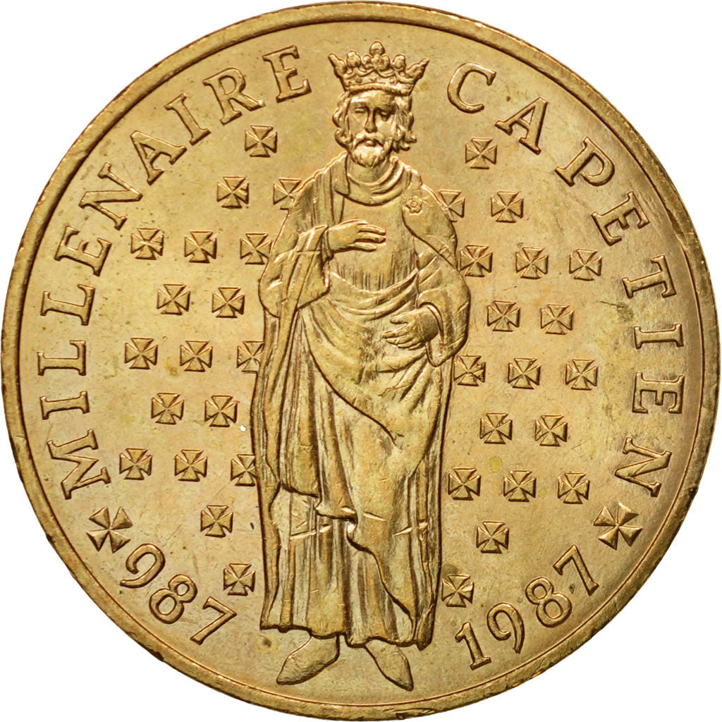 Coin, France, Hugues Capet, 10 Francs, 1987, Paris, MS(63), Silver, KM:961