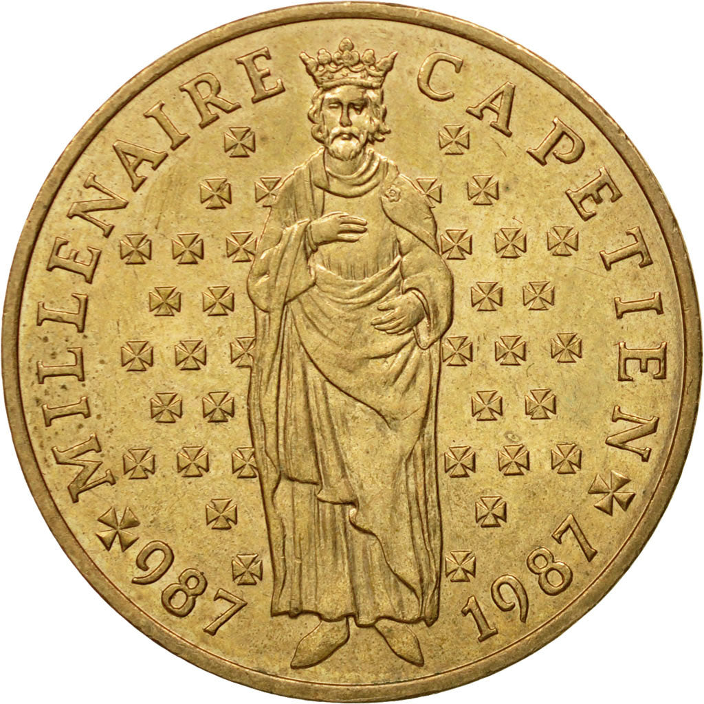 Coin, France, Hugues Capet, 10 Francs, 1987, Paris, MS(60-62), Silver, KM:961