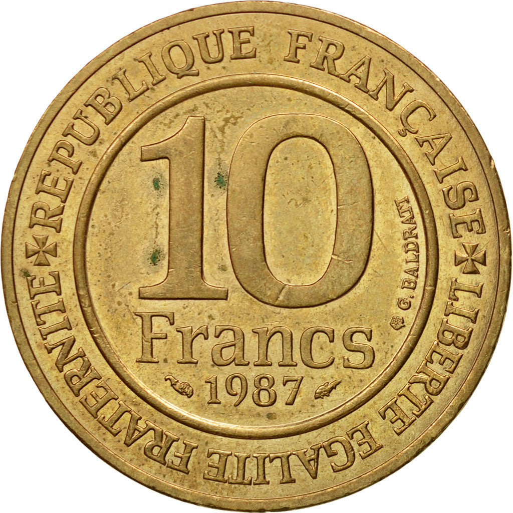 Coin, France, Hugues Capet, 10 Francs, 1987, Paris, MS(60-62), Silver, KM:961
