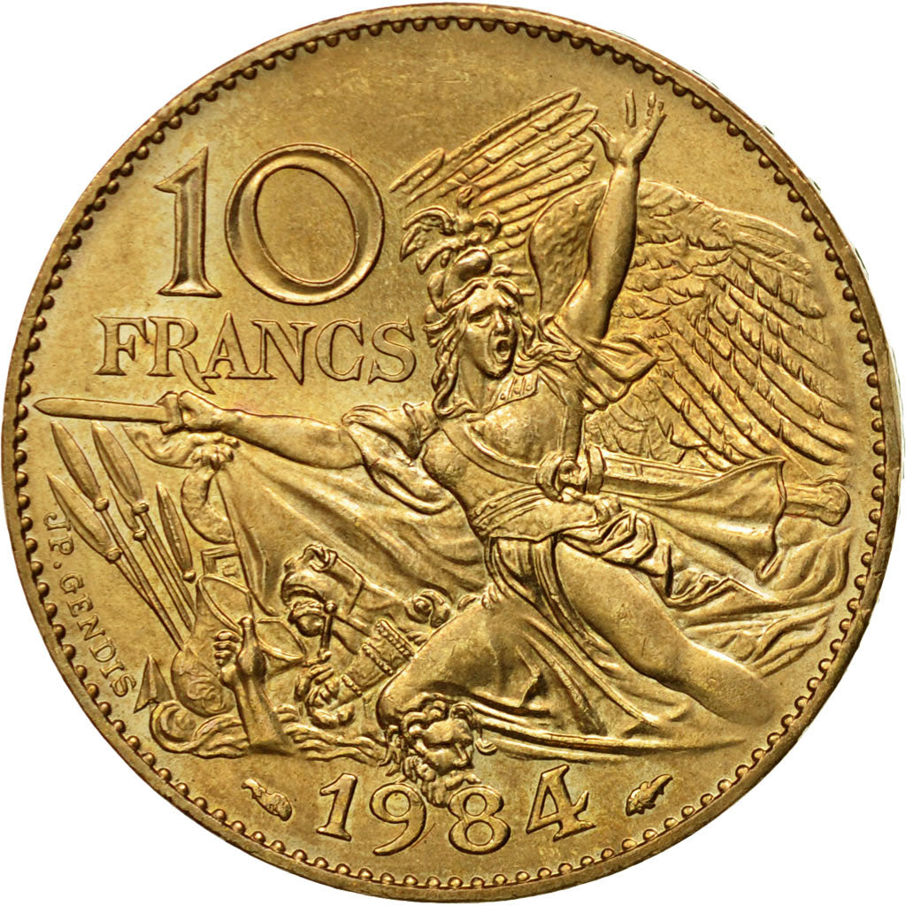 Coin, France, François Rude, 10 Francs, 1984, Paris, MS(63), Nickel-Bronze