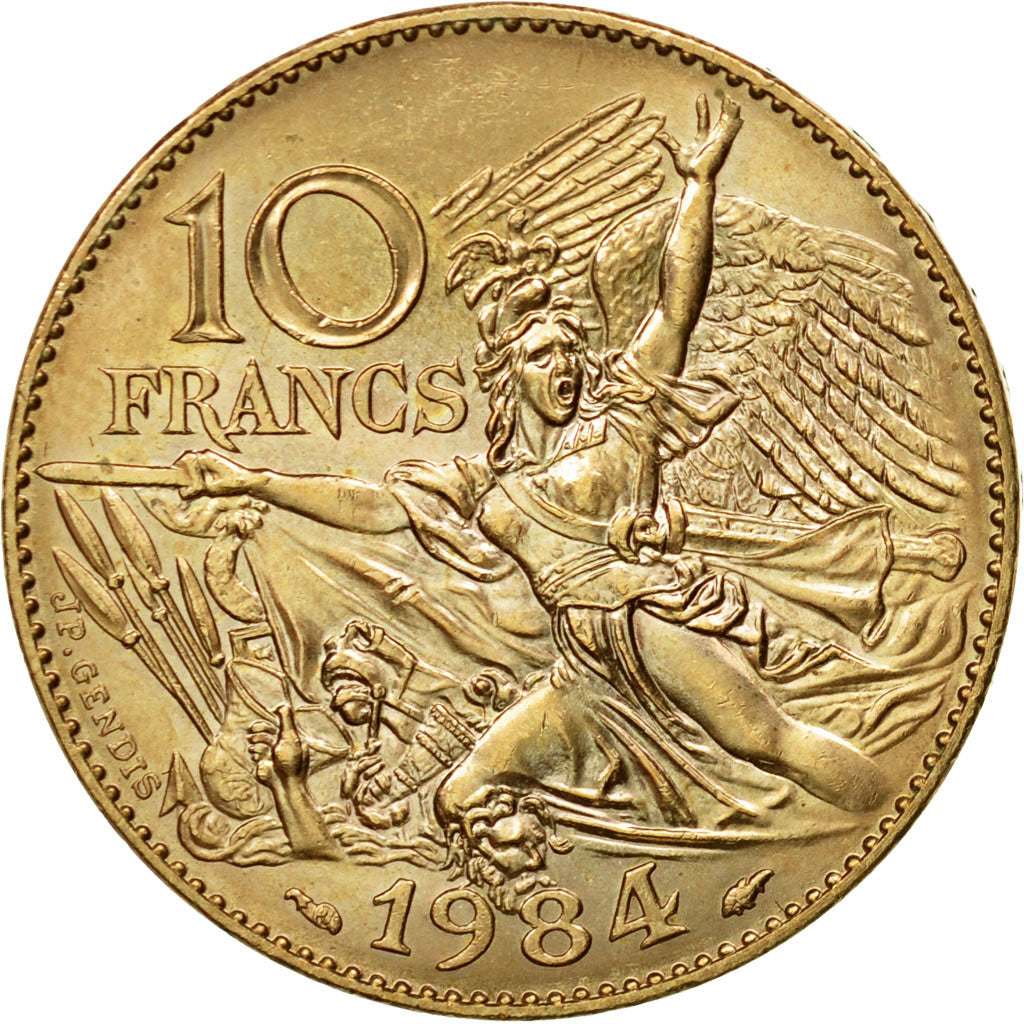 Moneda, Francia, François Rude, 10 Francs, 1984, Paris, SC, Níquel - bronce