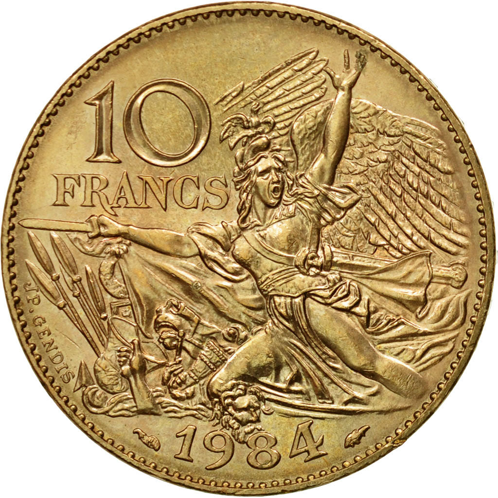 Coin, France, François Rude, 10 Francs, 1984, Paris, MS(63), Nickel-Bronze