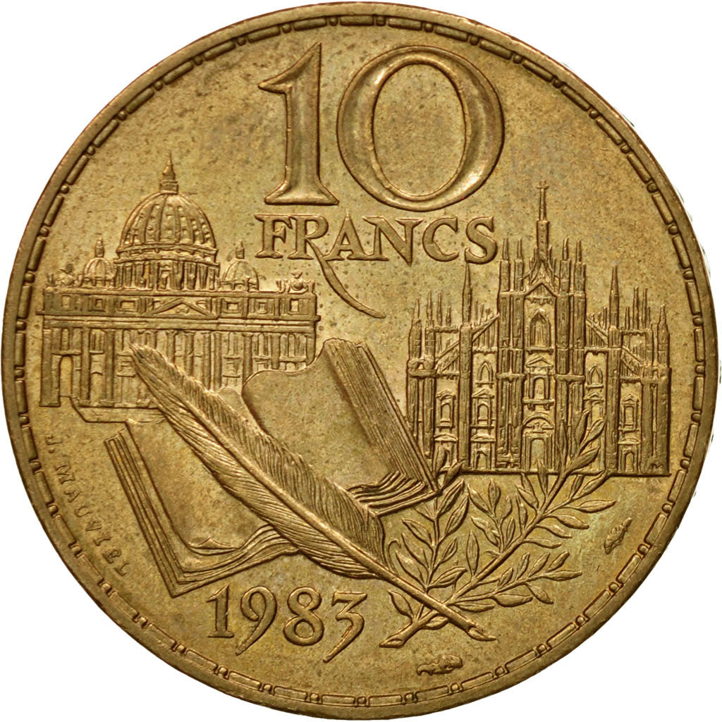 Monnaie, France, Stendhal, 10 Francs, 1983, Paris, TTB, Nickel-Bronze, KM:953