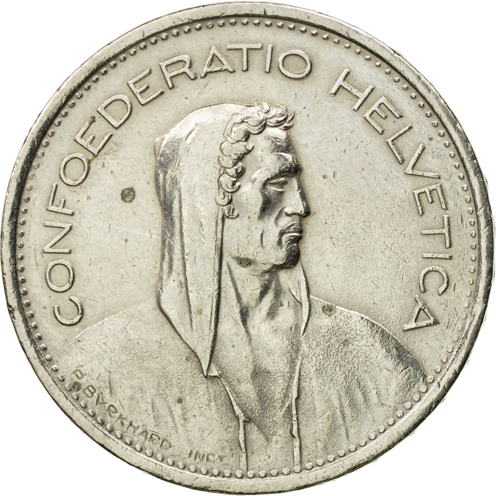 Moneta, Svizzera, 5 Francs, 1968, Bern, BB+, Rame-nichel, KM:40a.1