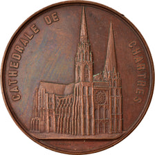 France, Medal, La Cathédrale de Chartres, Wiener, AU(50-53), Copper