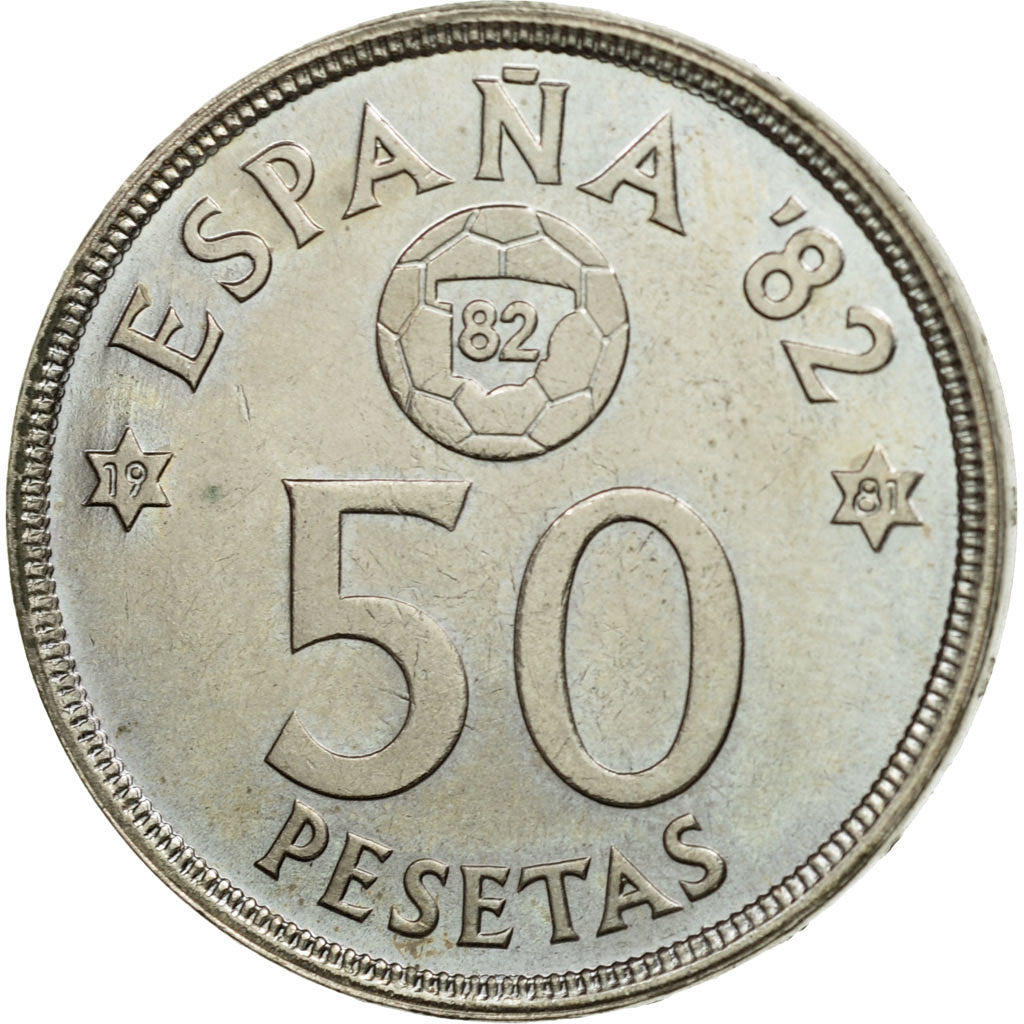 Moneda, España, Juan Carlos I, 50 Pesetas, 1980, BC+, Cobre - níquel, KM:819