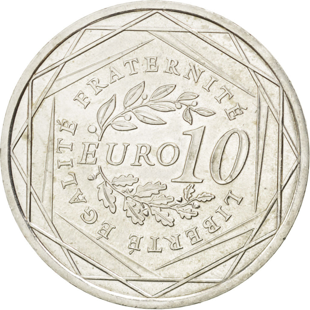 FRANCE, 10 Euro, 2009, KM #1580, MS(63), Silver, 29, 12.02
