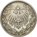 Coin, GERMANY - EMPIRE, 1/2 Mark, 1906, Karlsruhe, EF(40-45), Silver, KM:17