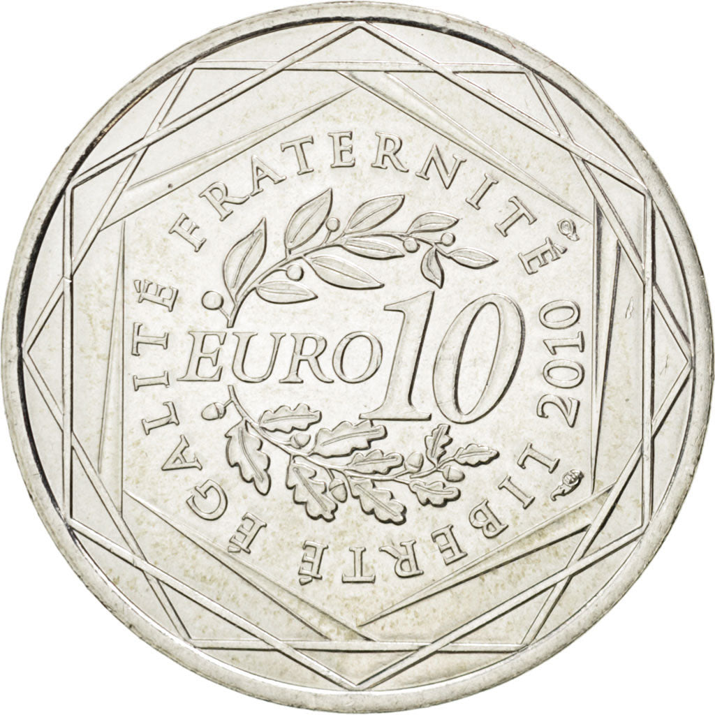 FRANCE, 10 Euro, 2010, Paris, KM #1651, MS(63), Silver, 29, 10.03