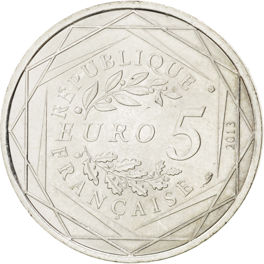 France, 5 Euros, 2013, MS(63), Silver, 7.27