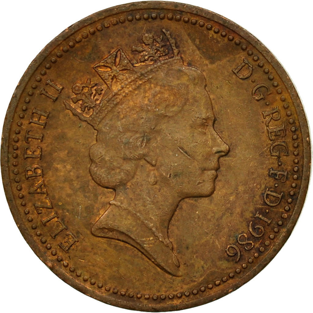 Coin, Great Britain, Elizabeth II, Penny, 1986, VF(20-25), Bronze, KM:935