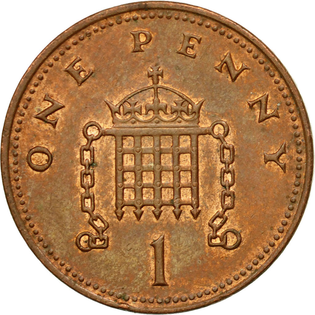 Coin, Great Britain, Elizabeth II, Penny, 2004, EF(40-45), Copper Plated Steel