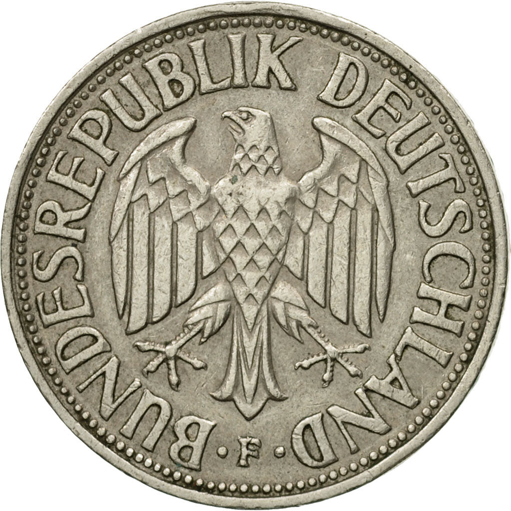 Coin, GERMANY - FEDERAL REPUBLIC, Mark, 1964, Stuttgart, EF(40-45)