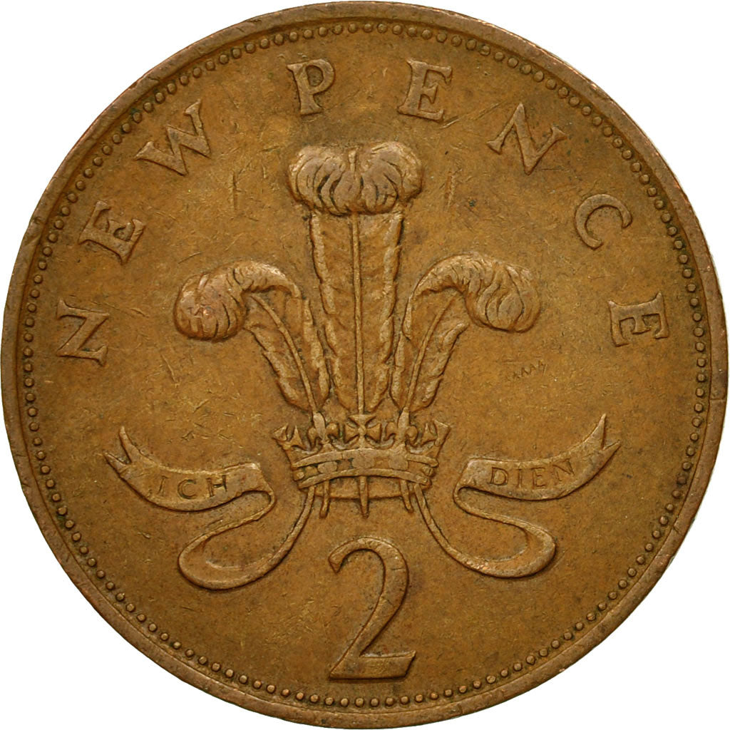Moneda, Gran Bretaña, Elizabeth II, 2 New Pence, 1981, MBC, Bronce, KM:916