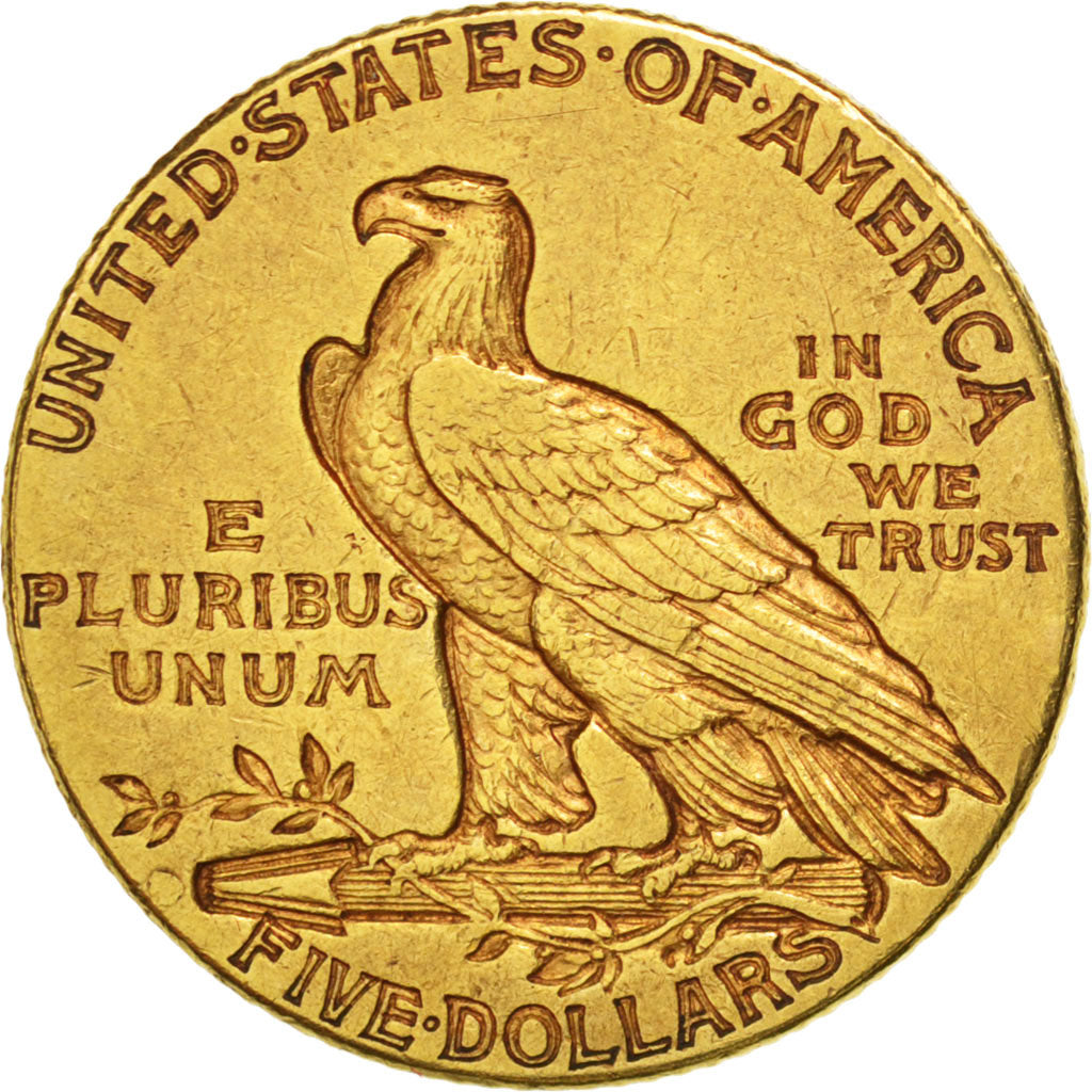 UNITED STATES, Indian Head, $5, Half Eagle, 1910, U.S. Mint, KM #129,...