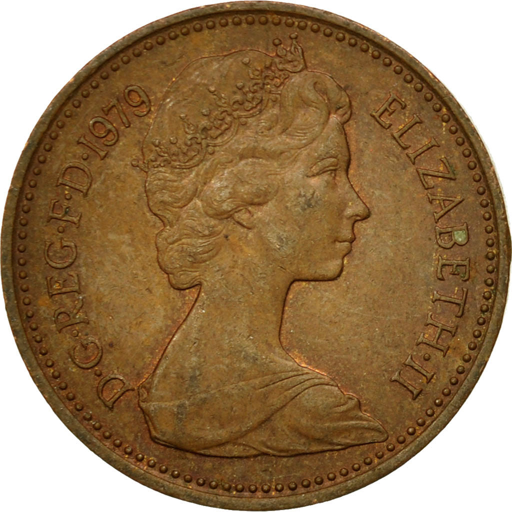 Coin, Great Britain, Elizabeth II, New Penny, 1979, EF(40-45), Bronze, KM:915