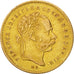 HUNGARY, 8 Forint 20 Francs, 1876, Kremnitz, KM #455.1, EF(40-45), Gold, 3.20