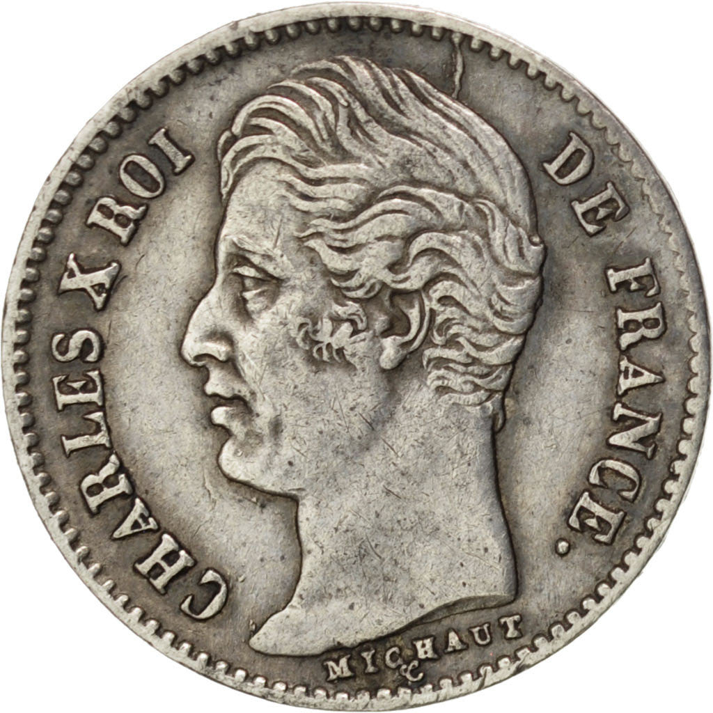 Coin, France, Charles X, 1/4 Franc, 1829, Paris, AU(50-53), Silver, KM:722.1