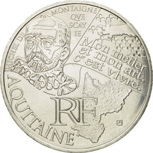 France, 10 Euro, Aquitaine, 2012, MS(63), Silver, KM:1863