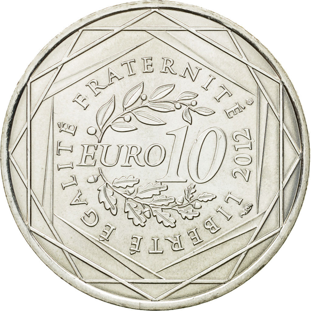 France, 10 Euro, Basse Normandie, 2012, MS(63), Silver, KM:1865