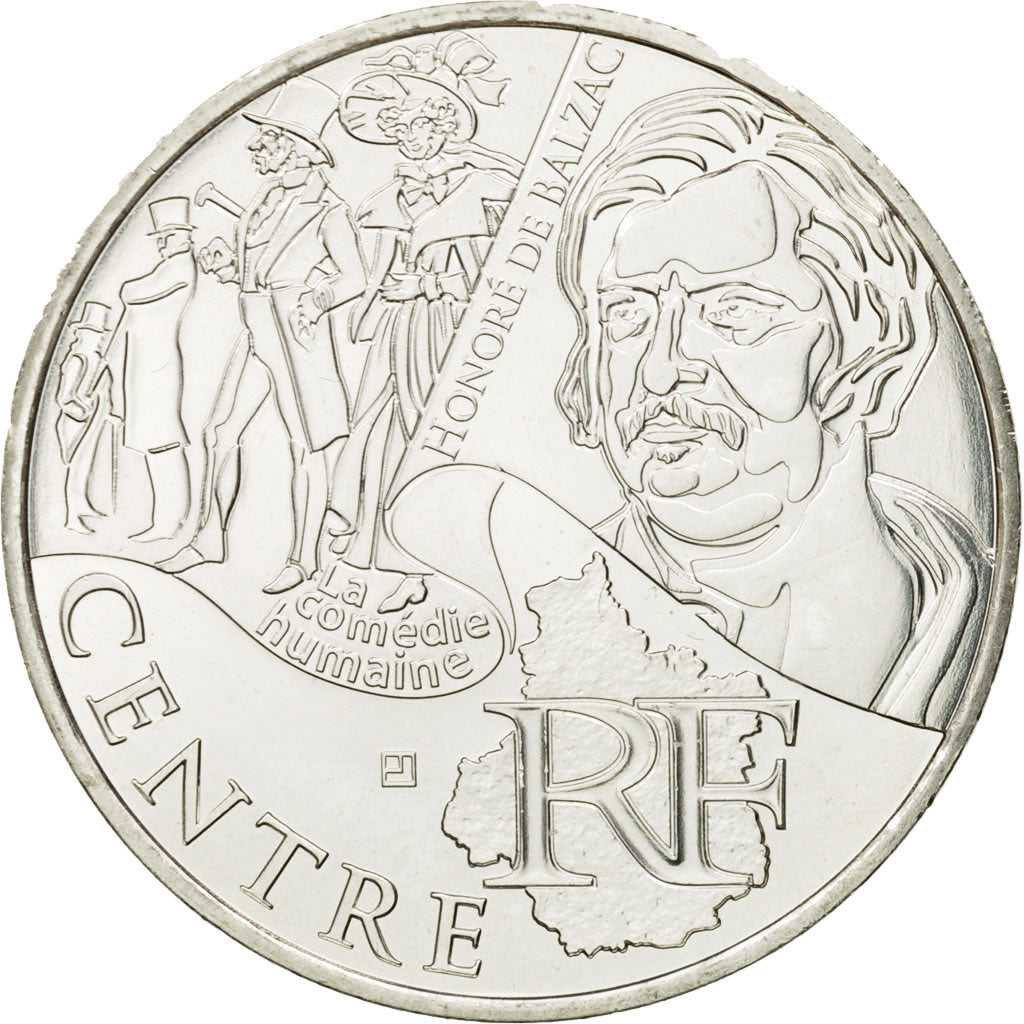 France, 10 Euro, Centre, 2012, SPL, Argent, KM:1868